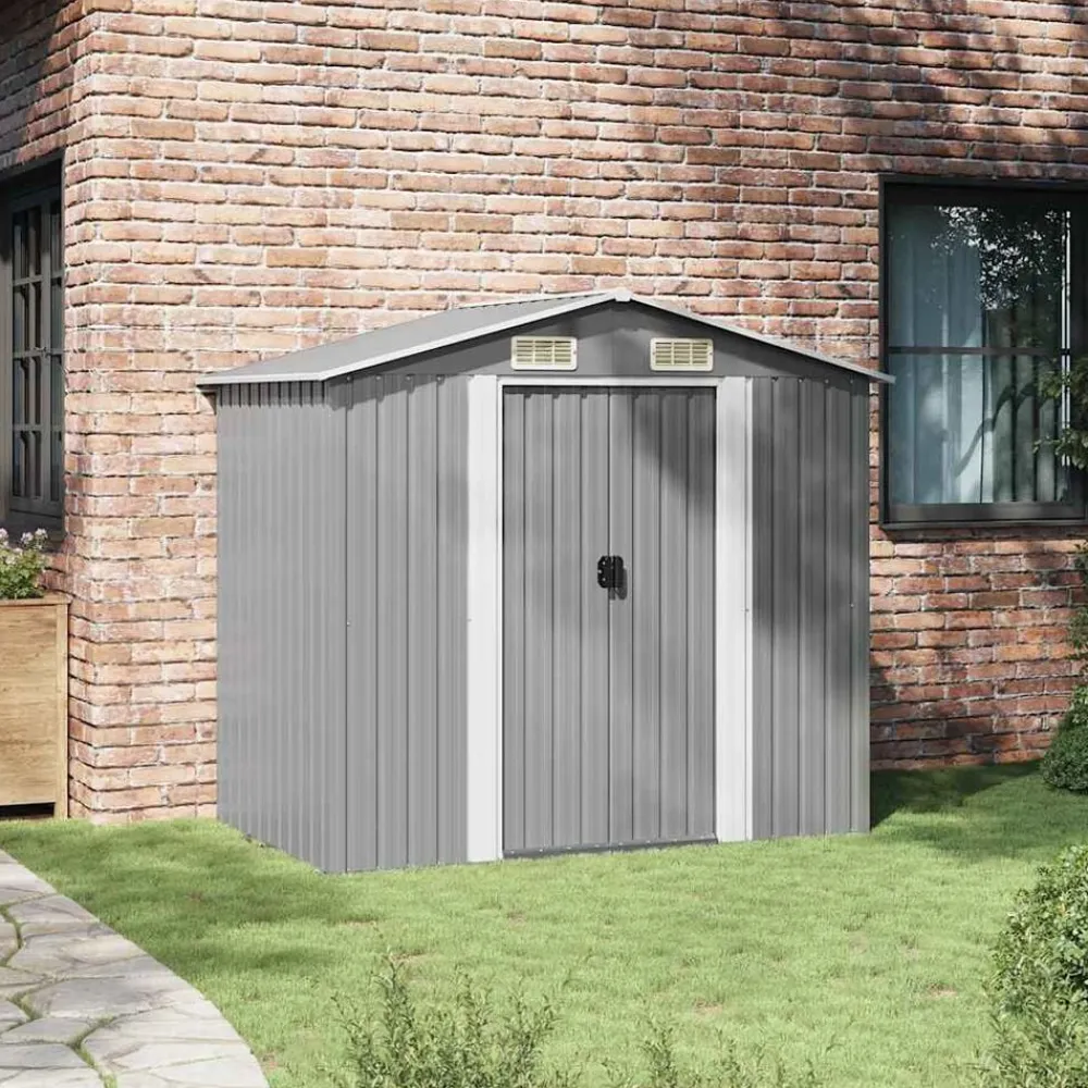 vidaXL Abri de stockage pour jardin Métal 204 x 132 x 186 cm