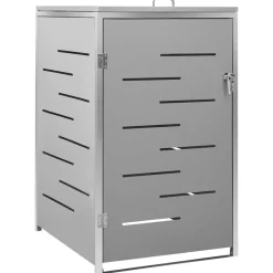 vidaXL Abri pour poubelle 69x77,5x112,5 cm Inox