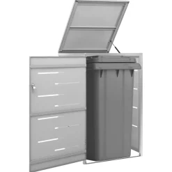 vidaXL Abri pour poubelle 69x77,5x112,5 cm Inox