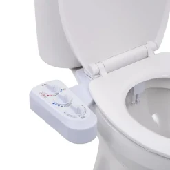 vidaXL Accessoire siège toilette et eau chaude et froide à double buse
