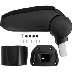 vidaXL Accoudoir de voiture noir 14,5x31,5x(30-48) cm ABS