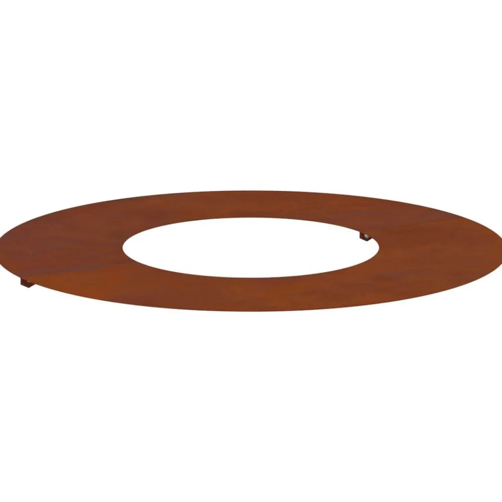 vidaXL adapté pour anneau d'arbre plat Marron Ø30 / 60 cm Acier patiné