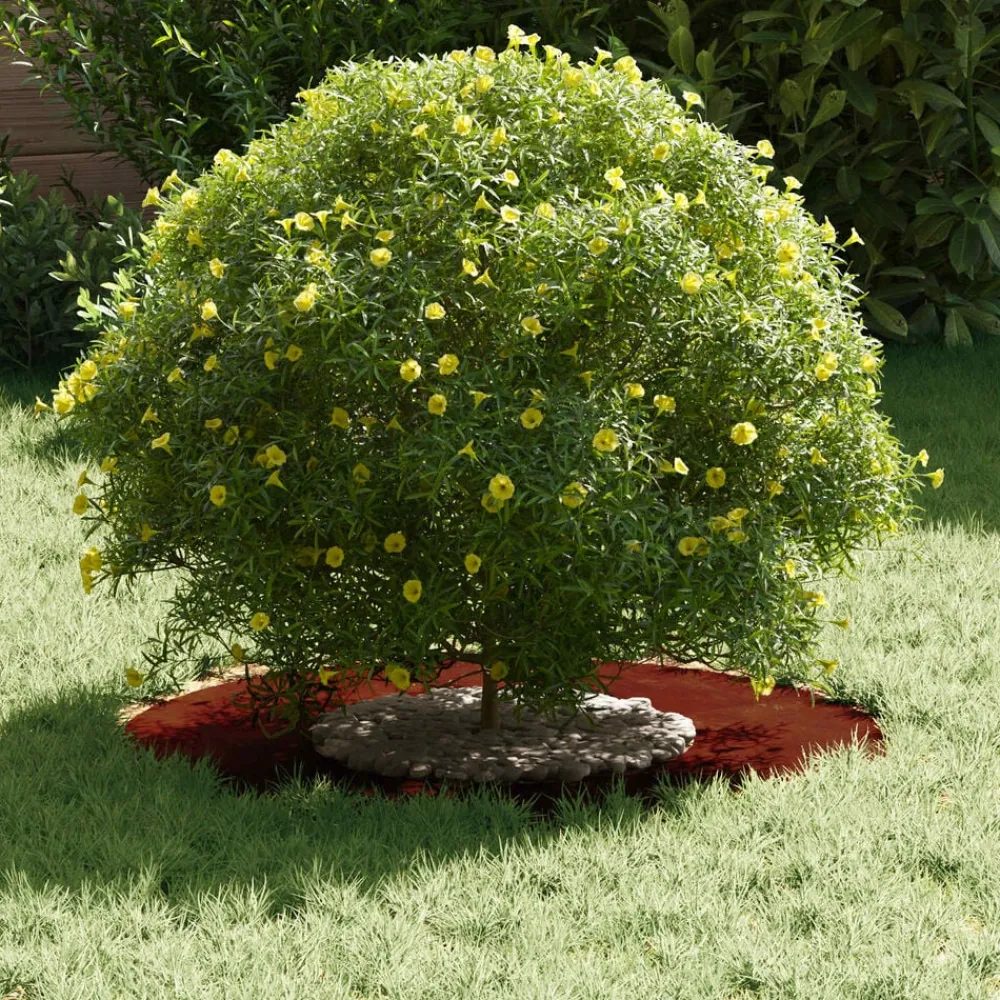vidaXL adapté pour anneau d'arbre plat Marron Ø30 / 60 cm Acier patiné