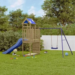 vidaXL Aire de jeux d'extérieur bois de pin imprégné