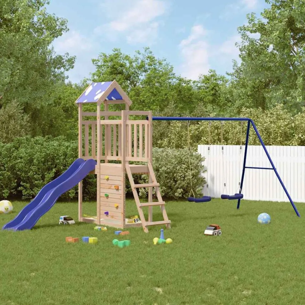 vidaXL Aire de jeux d'extérieur bois de pin massif