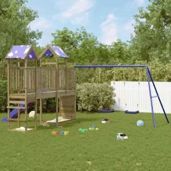 vidaXL Aire de jeux d'extérieur bois de pin imprégné