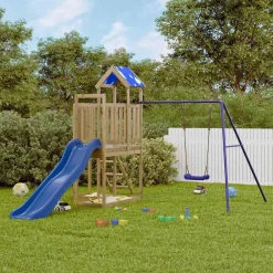 vidaXL Aire de jeux d'extérieur bois de pin imprégné