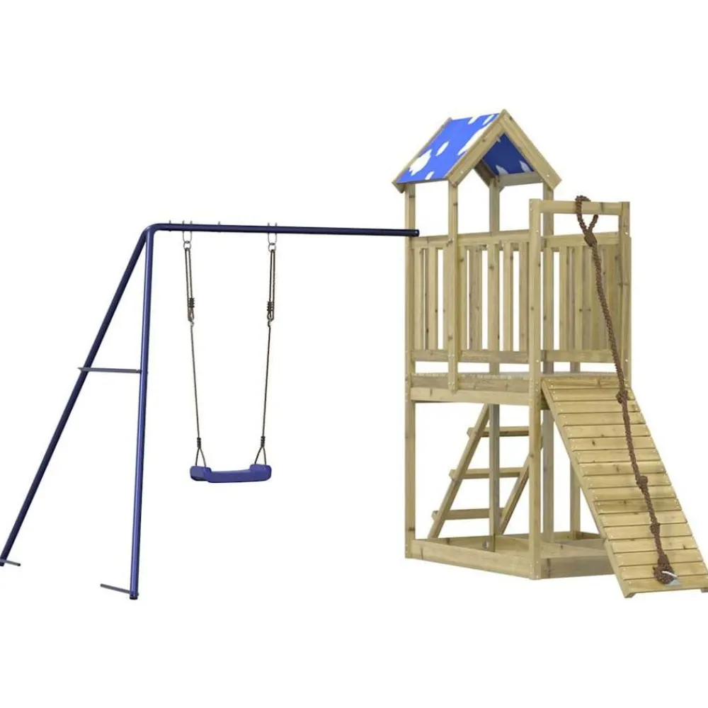 vidaXL Aire de jeux d'extérieur bois de pin imprégné