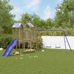 vidaXL Aire de jeux d'extérieur bois de pin imprégné