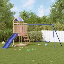 vidaXL Aire de jeux d'extérieur bois massif de douglas