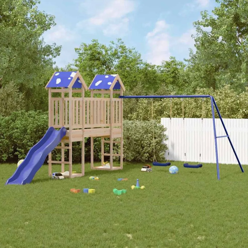 vidaXL Aire de jeux d'extérieur bois de pin massif