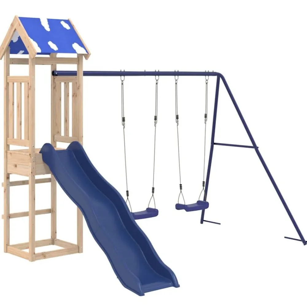 vidaXL Aire de jeux d'extérieur bois de pin massif