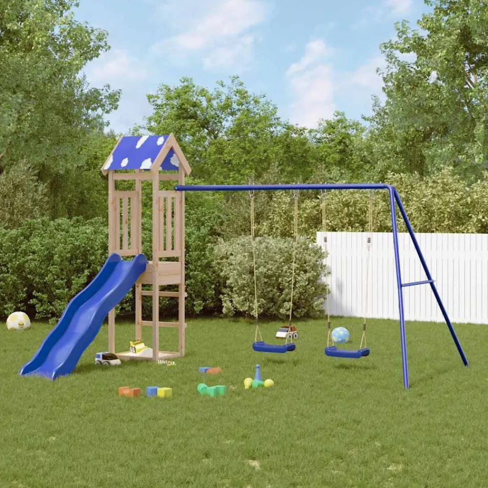 vidaXL Aire de jeux d'extérieur bois de pin massif