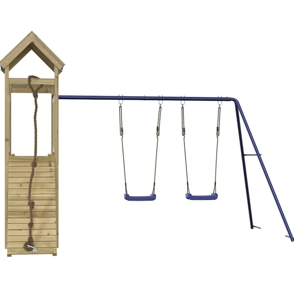vidaXL Aire de jeux d'extérieur bois de pin imprégné