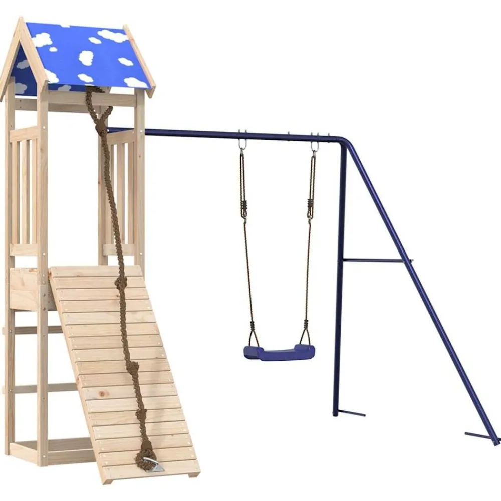 vidaXL Aire de jeux d'extérieur bois de pin massif