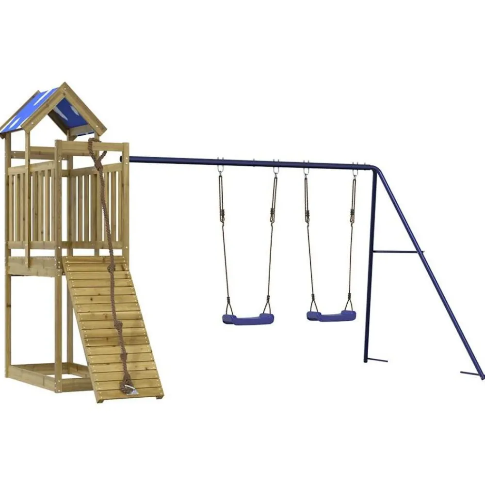 vidaXL Aire de jeux d'extérieur bois de pin imprégné