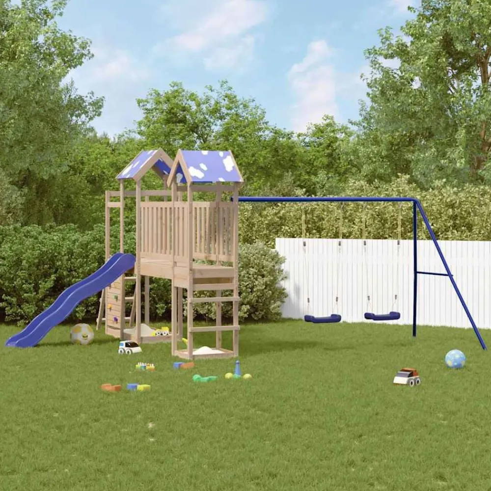 vidaXL Aire de jeux d'extérieur bois de pin massif