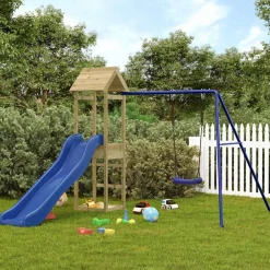 vidaXL Aire de jeux d'extérieur bois de pin imprégné