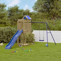vidaXL Aire de jeux d'extérieur bois de pin imprégné