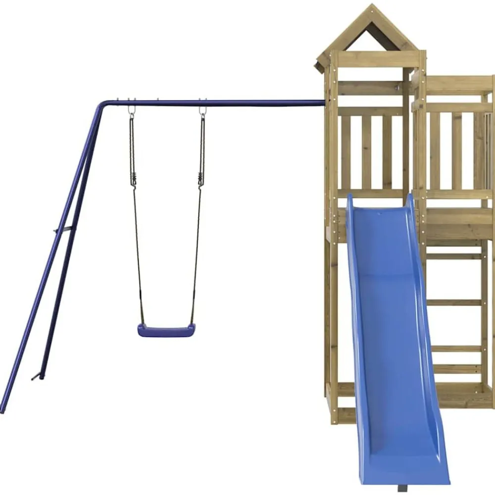 vidaXL Aire de jeux d'extérieur bois de pin imprégné