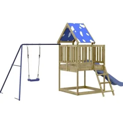 vidaXL Aire de jeux d'extérieur bois de pin imprégné