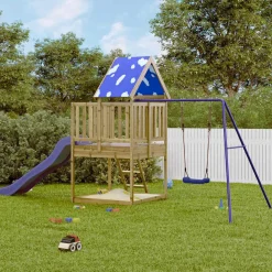 vidaXL Aire de jeux d'extérieur bois de pin imprégné