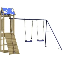 vidaXL Aire de jeux d'extérieur bois de pin imprégné