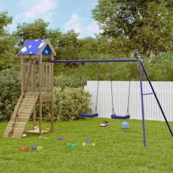 vidaXL Aire de jeux d'extérieur bois de pin imprégné