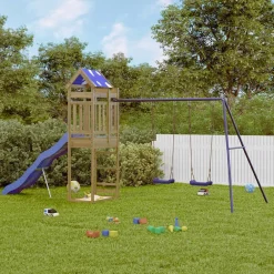vidaXL Aire de jeux d'extérieur bois de pin imprégné