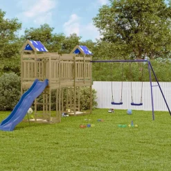 vidaXL Aire de jeux d'extérieur bois de pin imprégné