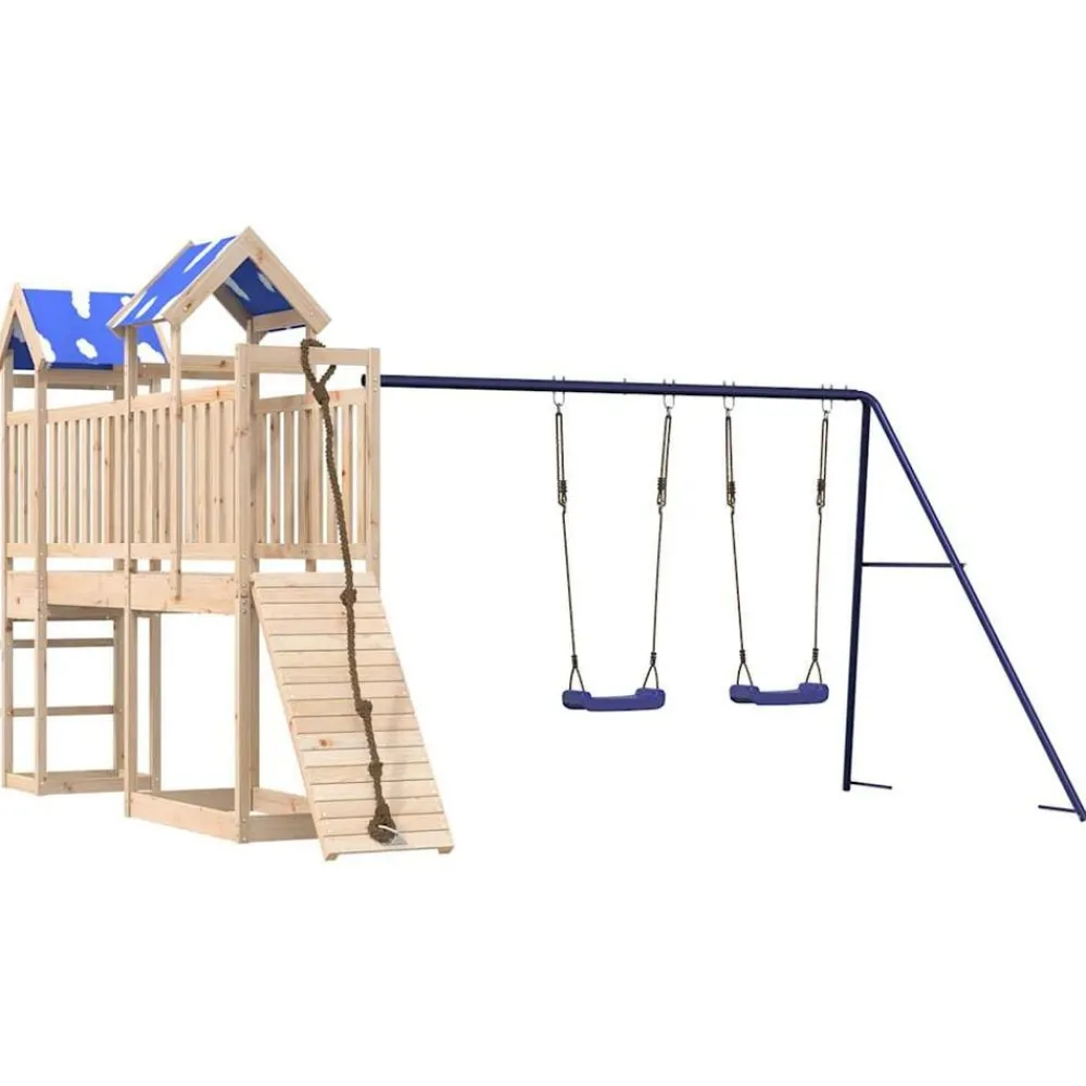 vidaXL Aire de jeux d'extérieur bois de pin massif
