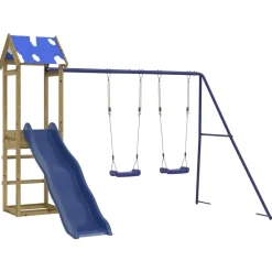 vidaXL Aire de jeux d'extérieur bois de pin imprégné