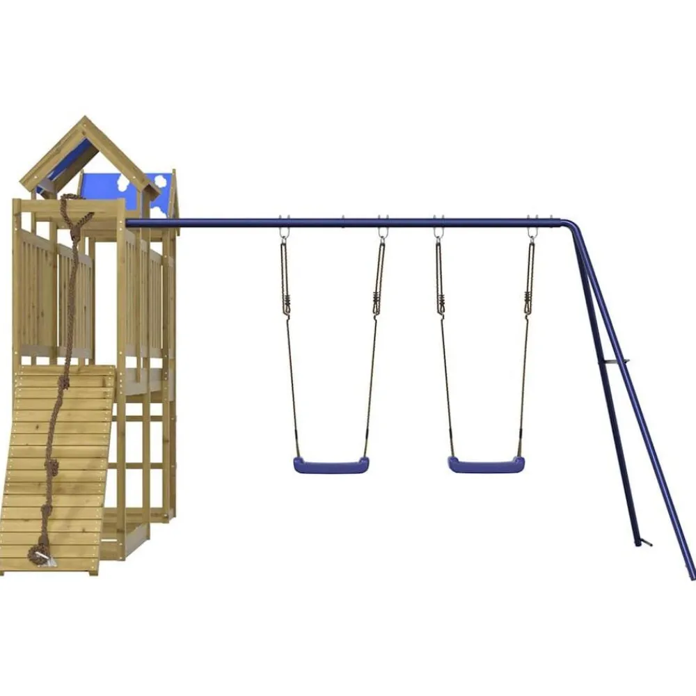 vidaXL Aire de jeux d'extérieur bois de pin imprégné