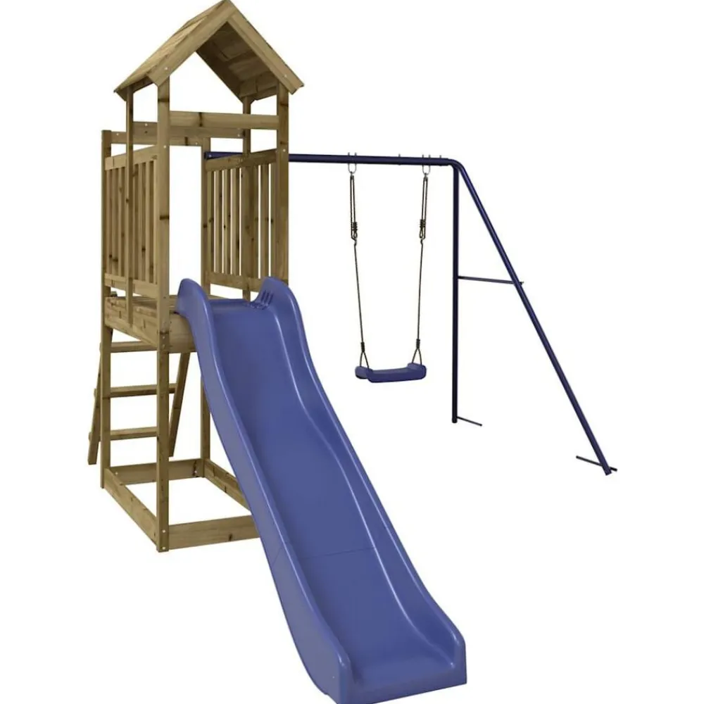 vidaXL Aire de jeux d'extérieur bois de pin imprégné