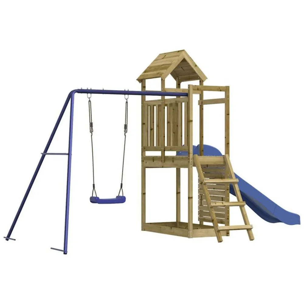 vidaXL Aire de jeux d'extérieur bois de pin imprégné