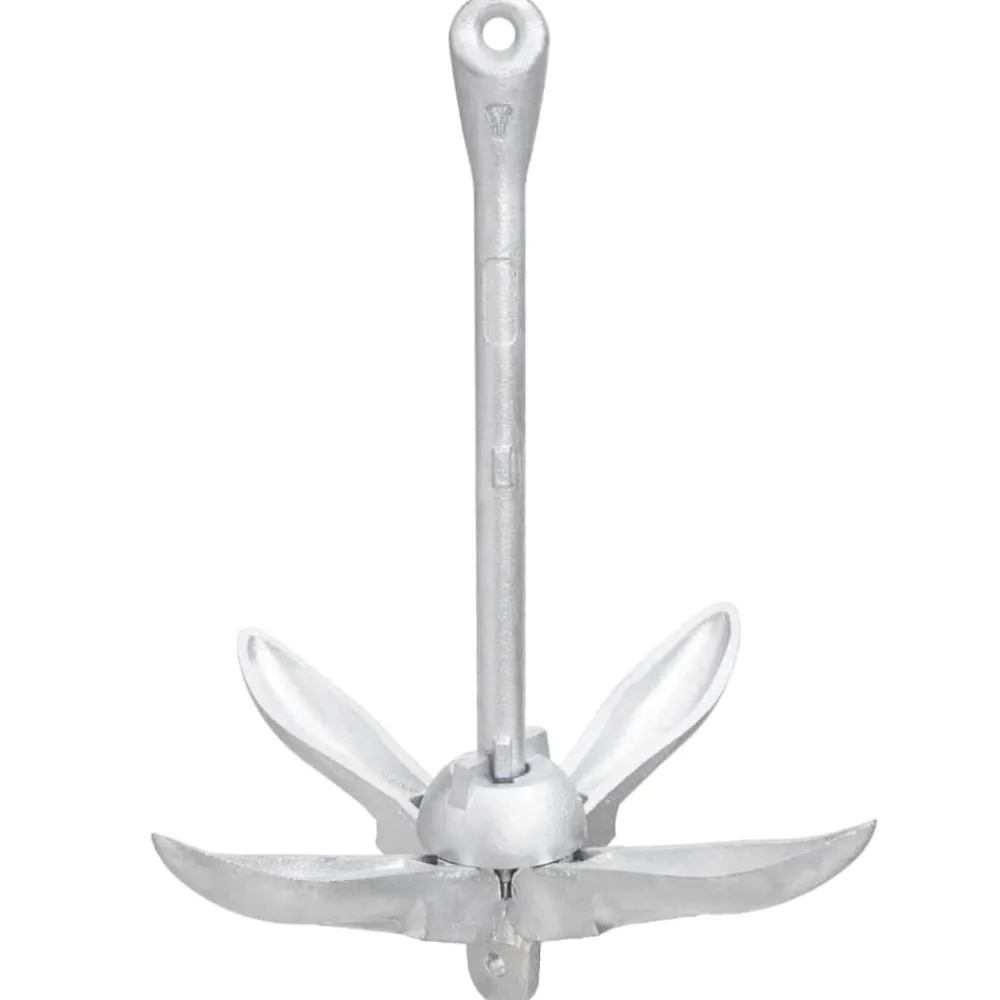 Pièces Détachées Pour Véhicules-vidaXL Ancre pliable argenté 4 kg fonte galvanisée à chaud