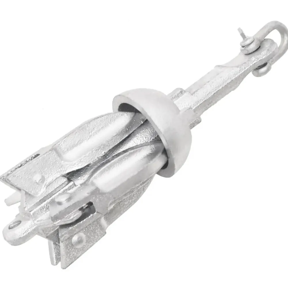 vidaXL Ancre pliable argenté 0,7 kg fonte galvanisée à chaud