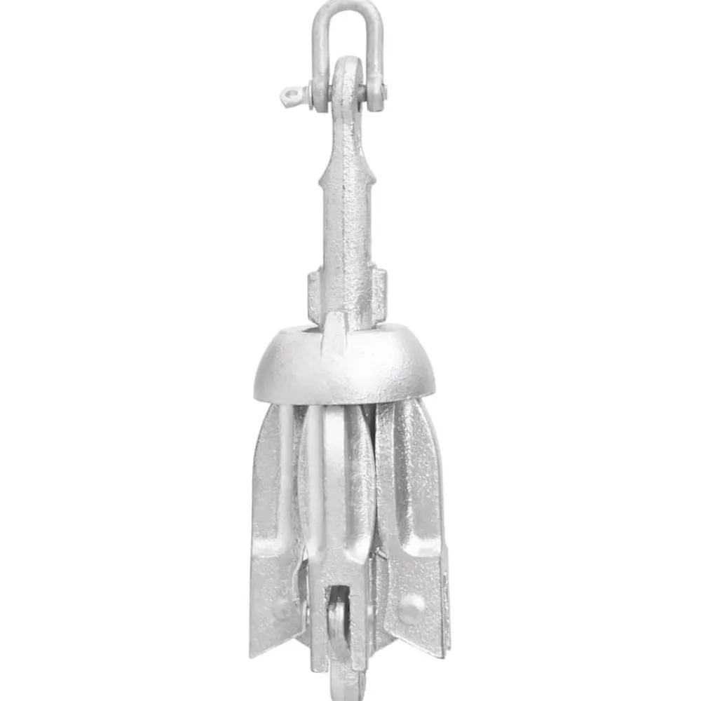 vidaXL Ancre pliable argenté 0,7 kg fonte galvanisée à chaud