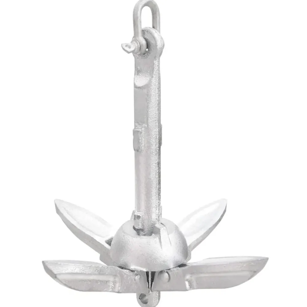 vidaXL Ancre pliable argenté 0,7 kg fonte galvanisée à chaud