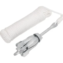 Pièces Détachées Pour Véhicules-vidaXL Ancre pliable avec corde argenté 2,5 kg fer malléable