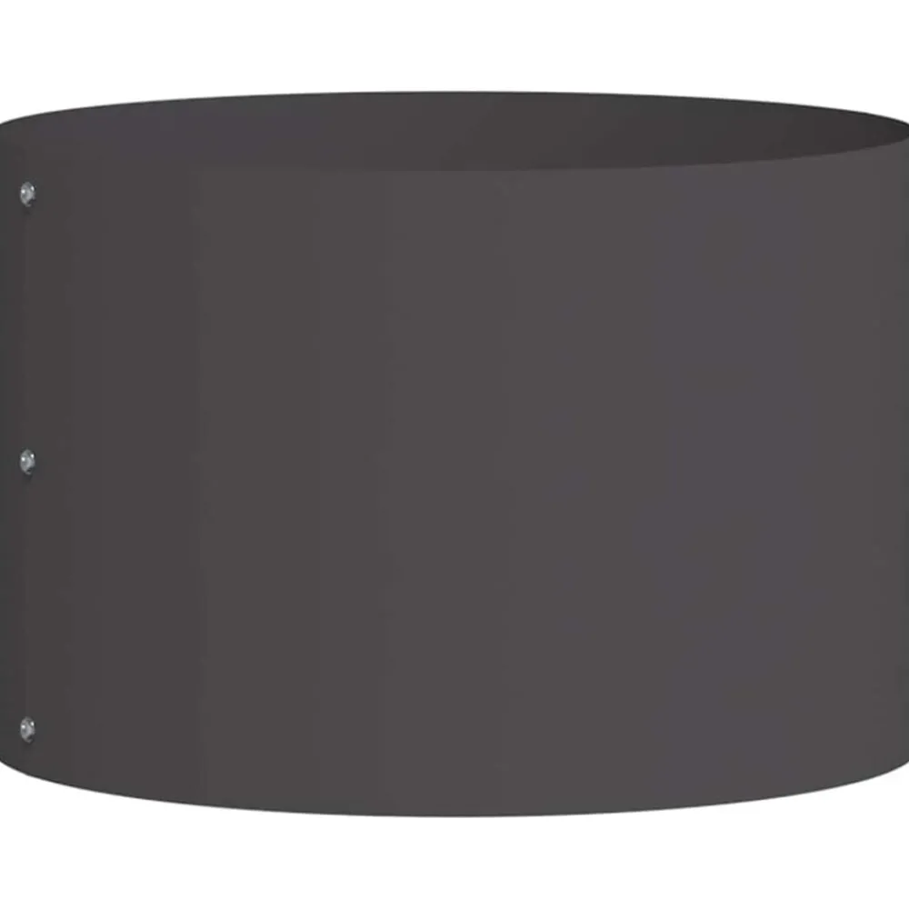 Pelouses & Jardins-vidaXL Anneau de jardinière 30 x 30 x 20 cm Acier laminé à froid Noir