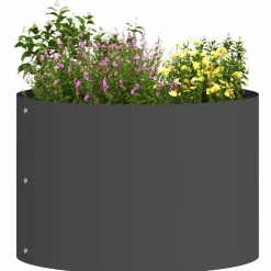 Pelouses & Jardins-vidaXL Anneau de jardinière 30 x 30 x 20 cm Acier laminé à froid Noir