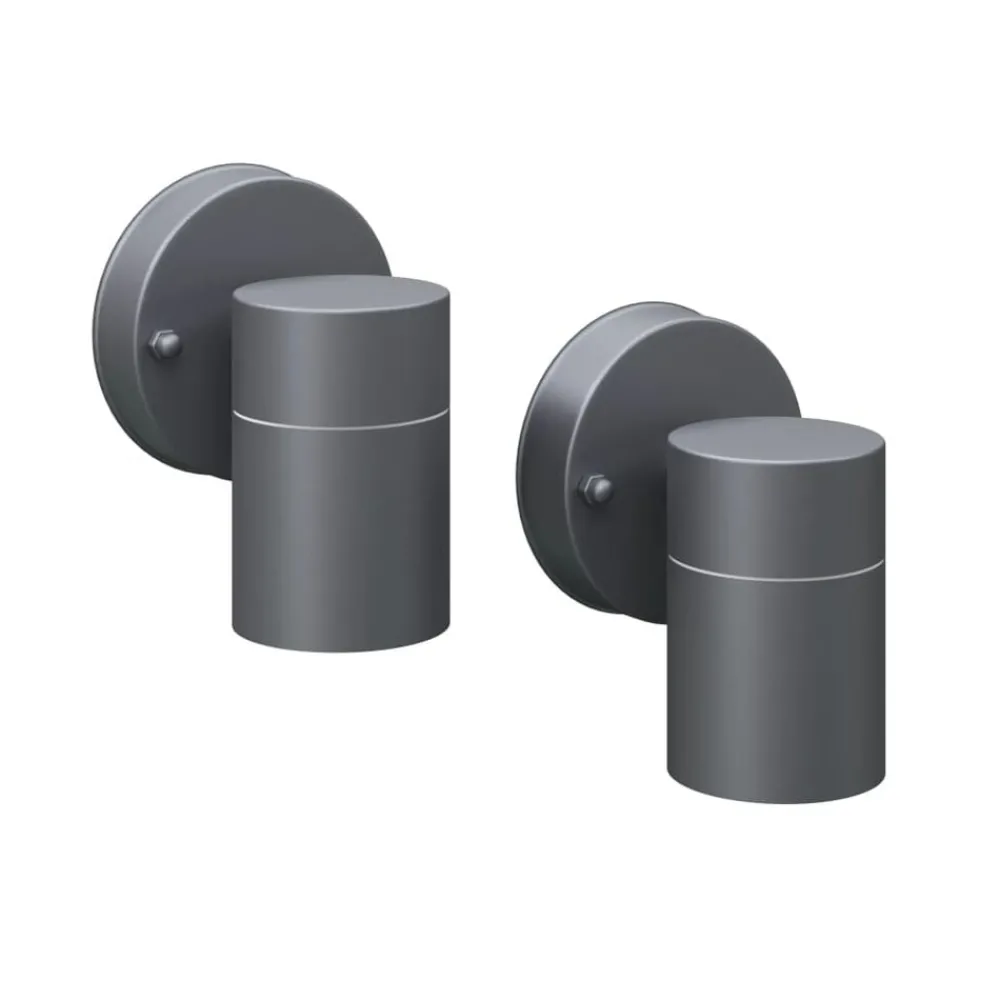 vidaXL Applique murale d'extérieur 2 pcs Acier