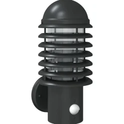 Luminaires-vidaXL Applique murale d'extérieur avec capteur acier inoxydable Noir