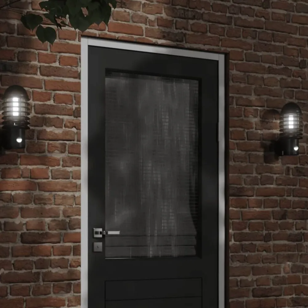 Luminaires-vidaXL Applique murale d'extérieur avec capteur acier inoxydable Noir