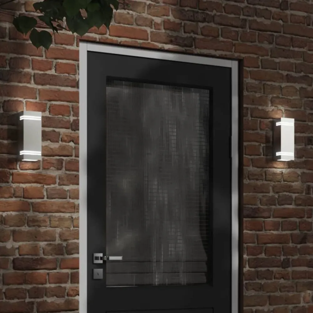 vidaXL Applique murale d'extérieur é acier inoxydable