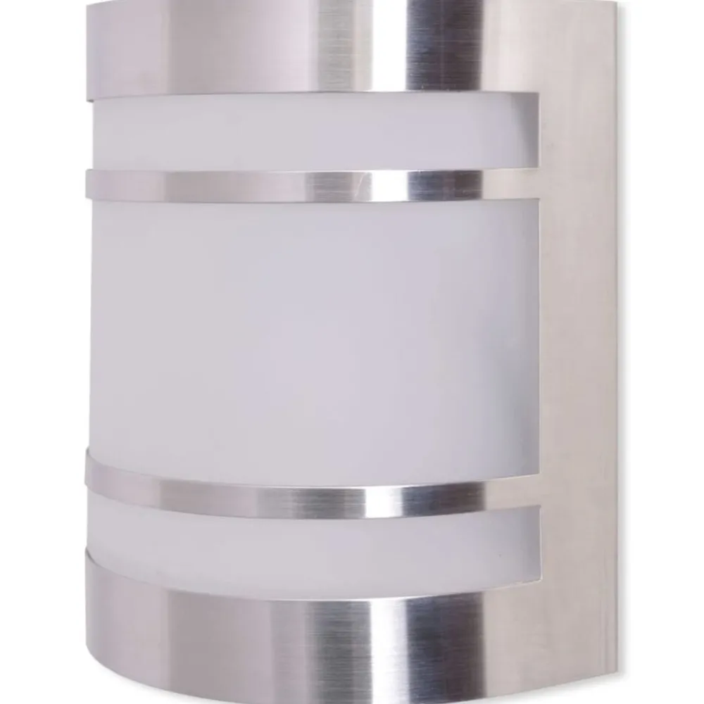 Luminaires-vidaXL Applique murale d'extérieur Acier inoxydable Argent