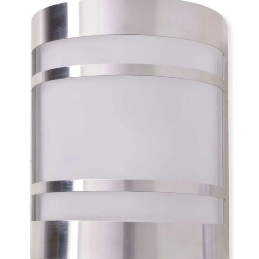 Luminaires-vidaXL Applique murale d'extérieur Acier inoxydable Argent