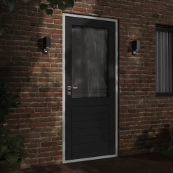 Luminaires-vidaXL Applique murale d'extérieur avec capteurs noir