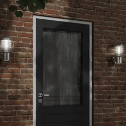 Luminaires-vidaXL Applique murale d'extérieur é acier inoxydable Argent